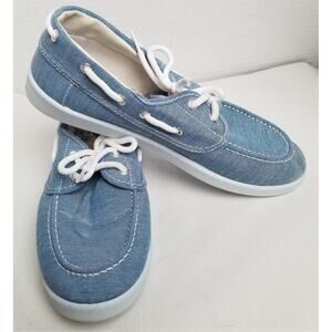 Canvas Casuals Women's Deck Style Denim Slip On Shoes - NWOT's -Size 8